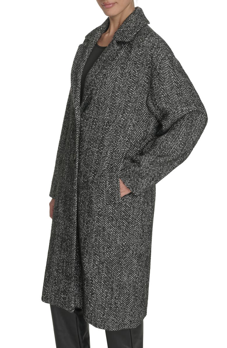 Levi's Longline Coat, Alternate, color, Black Houndstooth