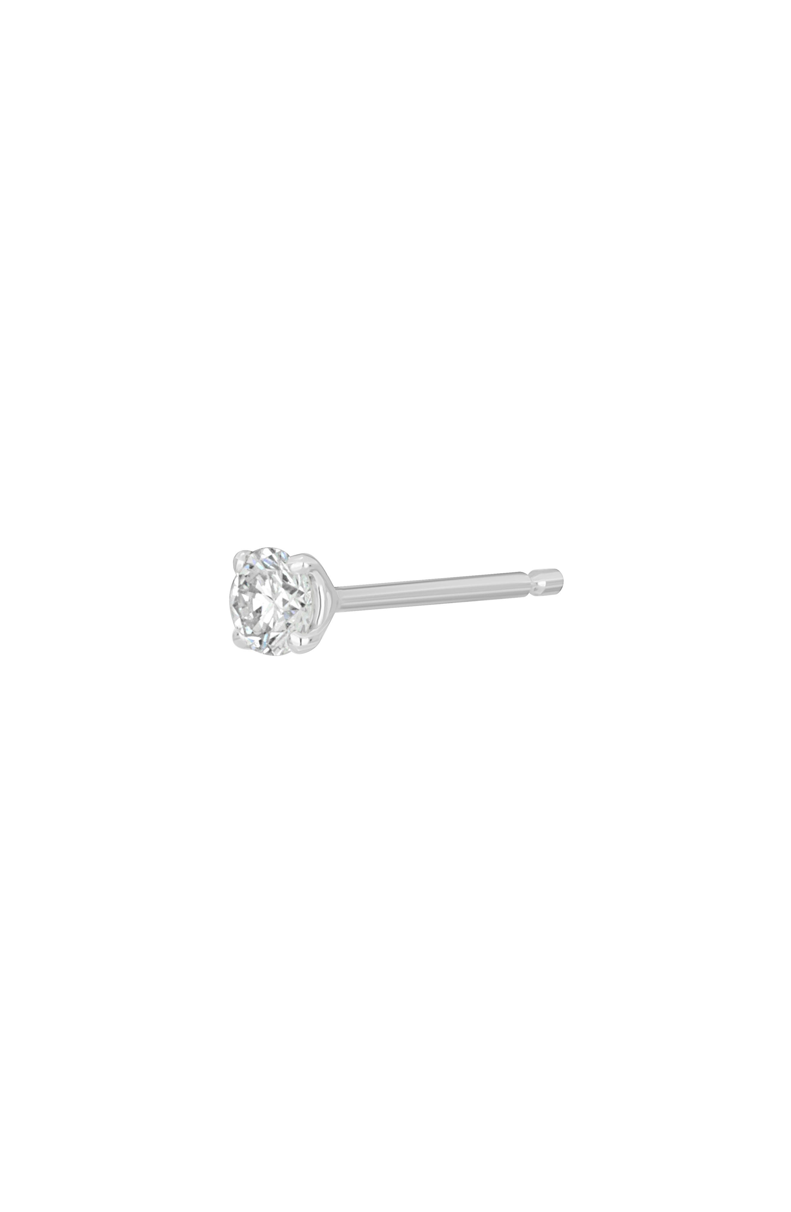 14K Gold Single Diamond Stud Earring