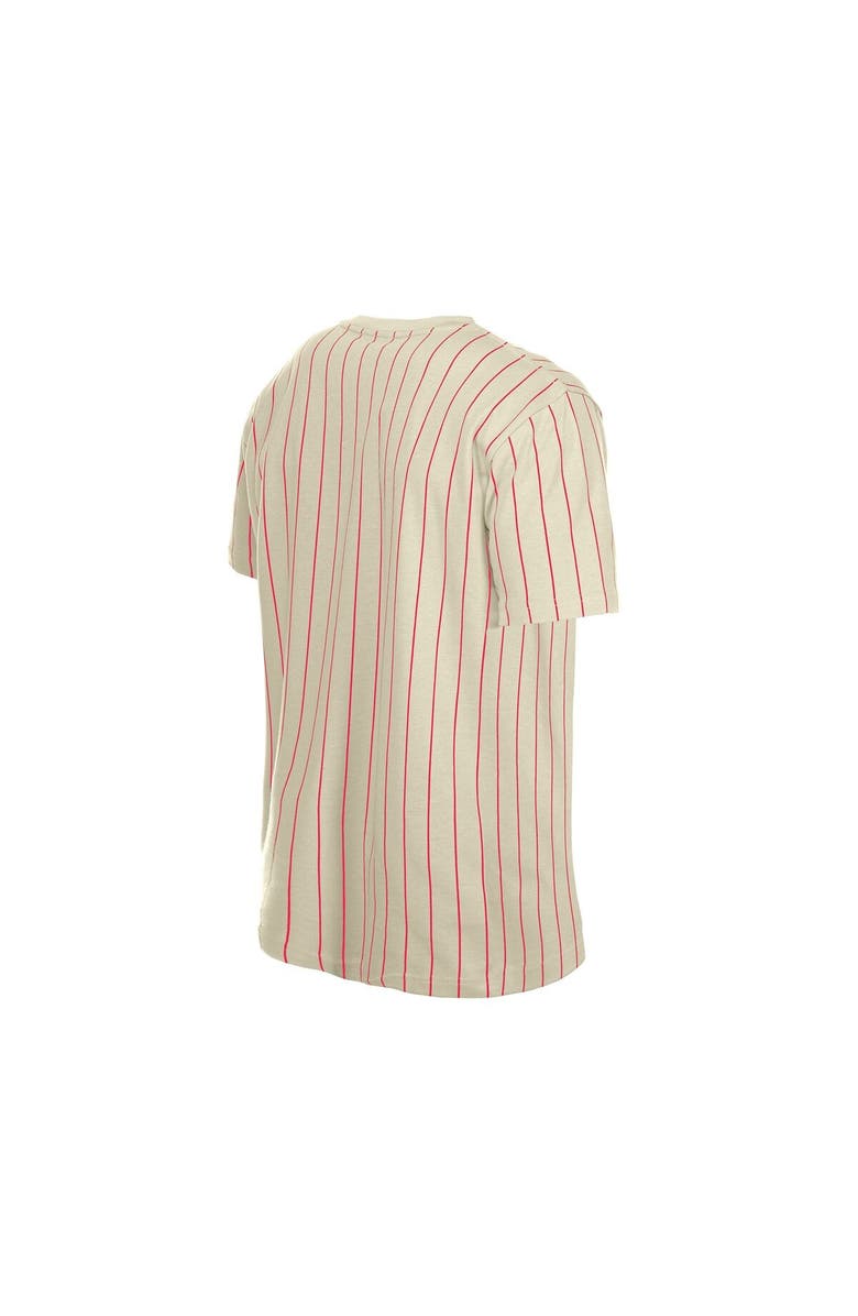New Era Men's New Era Cream Japan Baseball Throwback Meshback Pinstripe T-Shirt, Alternate, color, Cream