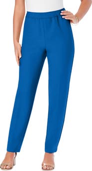 Roaman's Plus Size Classic Bend Over® Structured Straight Leg Pull On Pant