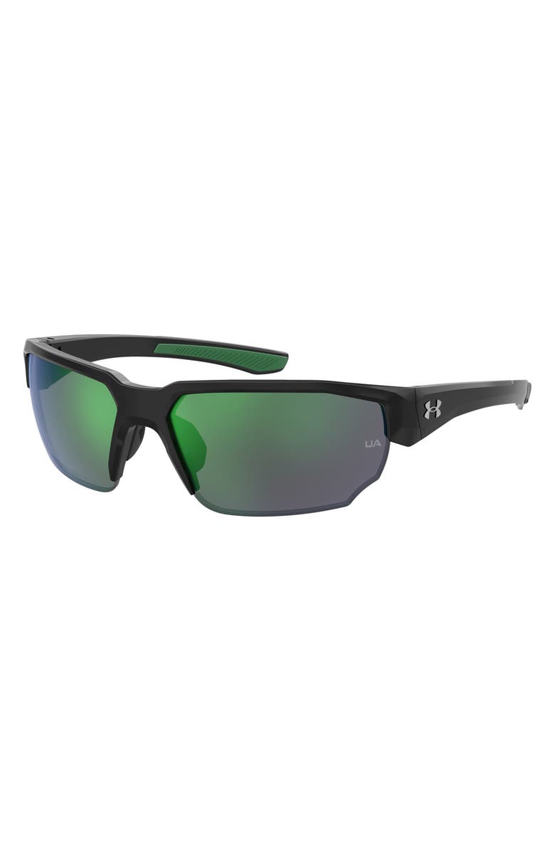 Under Armour 70mm Polarized Oversize Sport Sunglasses, Alternate, color,
