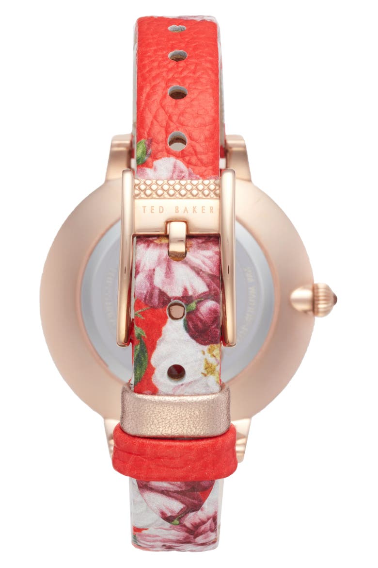 Kate Leather Strap Watch, 36mm, Alternate, color, ROSE GOLD/ MULTI