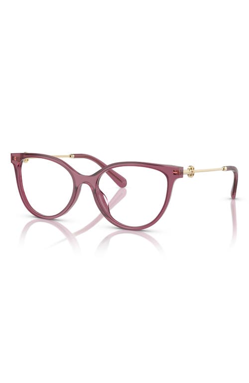 Tory Burch 53mm Cat Eye Optical Glasses In Purple