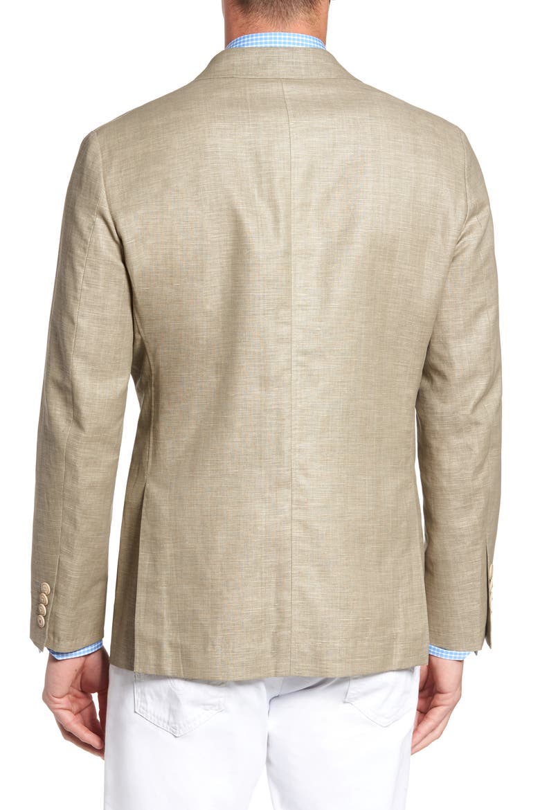 Cotton & Linen Blazer, Alternate, color, KHAKI