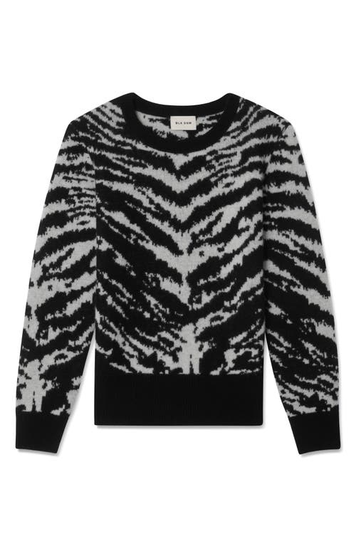Blk Dnm Zebra Stripe Merino Wool Sweater