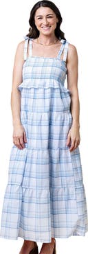 Hope & Henry Women's Organic Smocked Tiered Dress