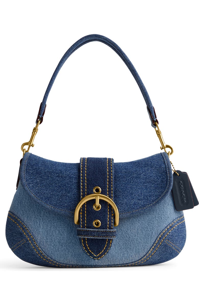 COACH Denim Soho Shoulder Bag, Main, color,