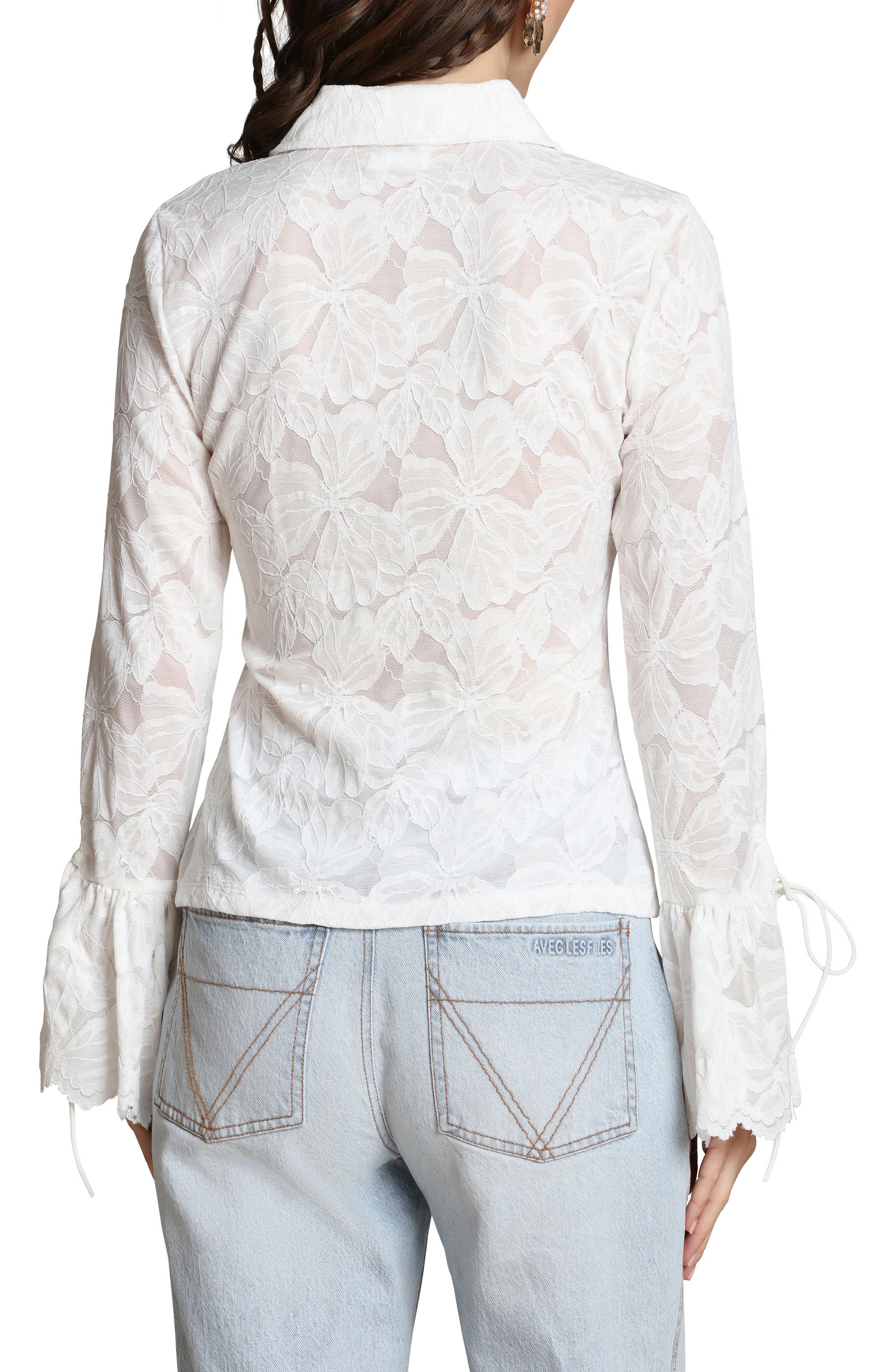 Flare Cuff Button-Up Shirt - image 2