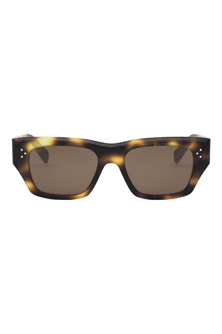 Bold 3 Dots 53mm Geometric Sunglasses, Main, color, BLONDE HAVANA / BROWN