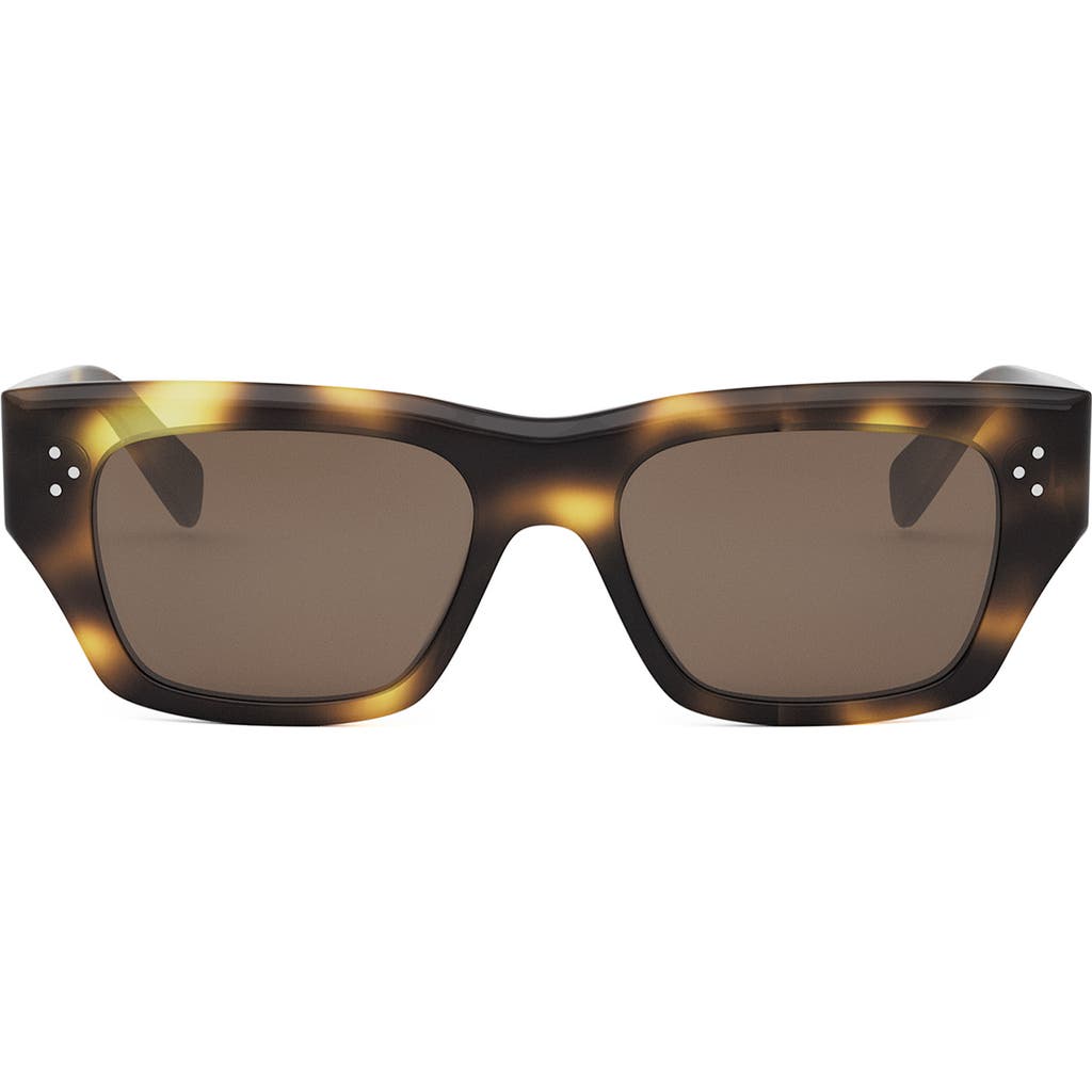 Celine Bold 3 Dots 53mm Geometric Sunglasses In Brown