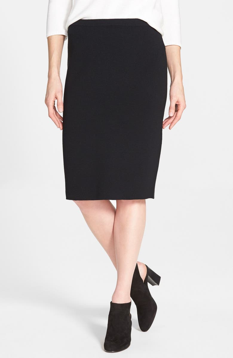 Eileen Fisher Silk Blend Knit Straight Skirt, Main, color, 