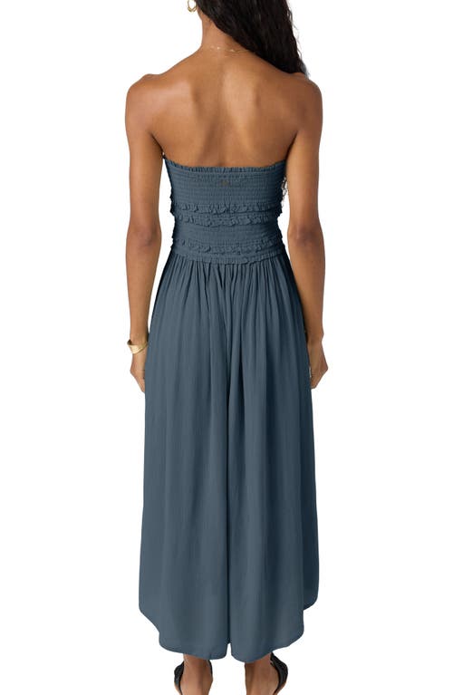 O'neill Devyn Smocked Strapless Midi Dress In Blue