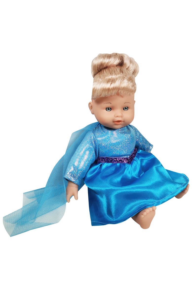 Doll Stroller Set 12 Inch Princess Ella Doll Blue Gown, Alternate, color, Multicolored