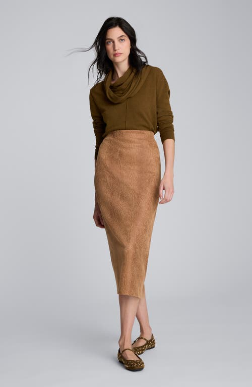 Kenneth Cole Cowl Neck Sweater With Attached Scarf In Multi