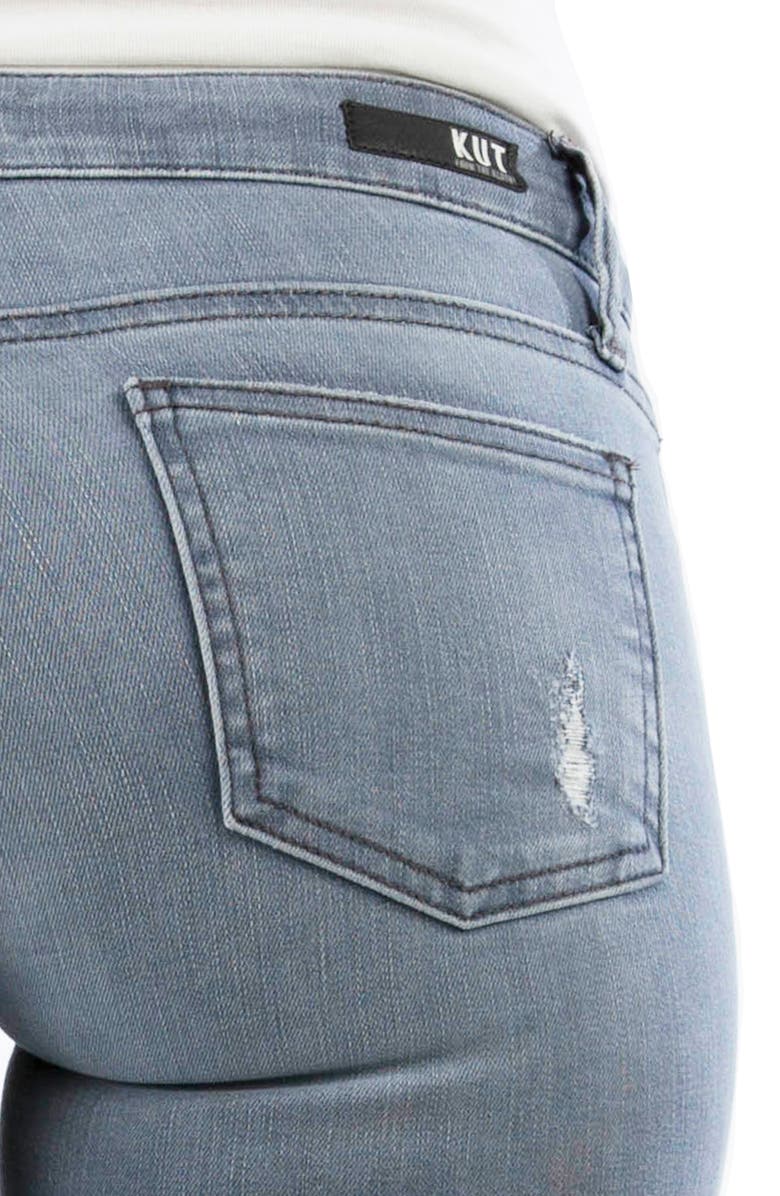 KUT from the Kloth Mia Ripped Toothpick Skinny Jeans, Alternate, color, 