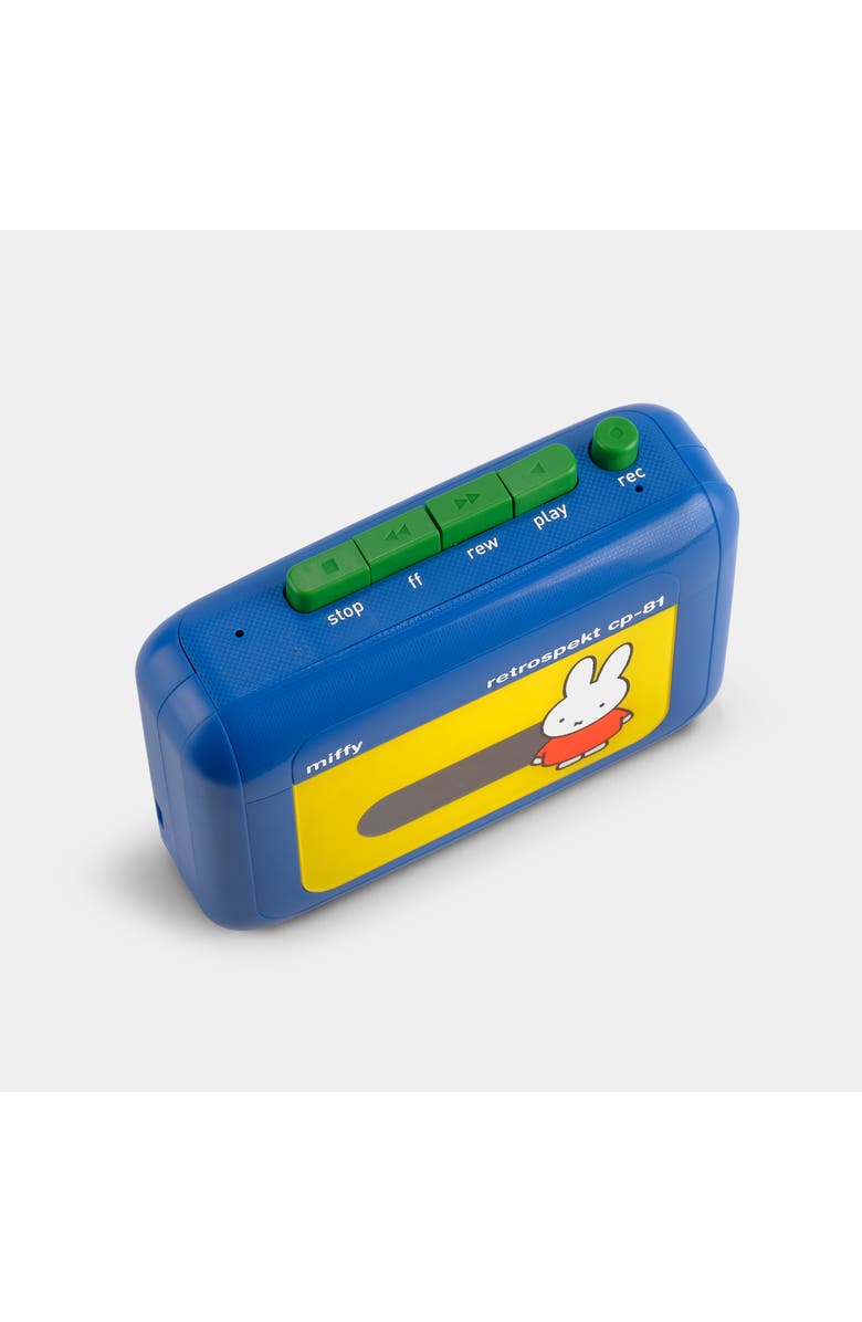 Retrospekt Miffy + Retrospekt CP-81 Portable Cassette Player, Alternate, color, Blue