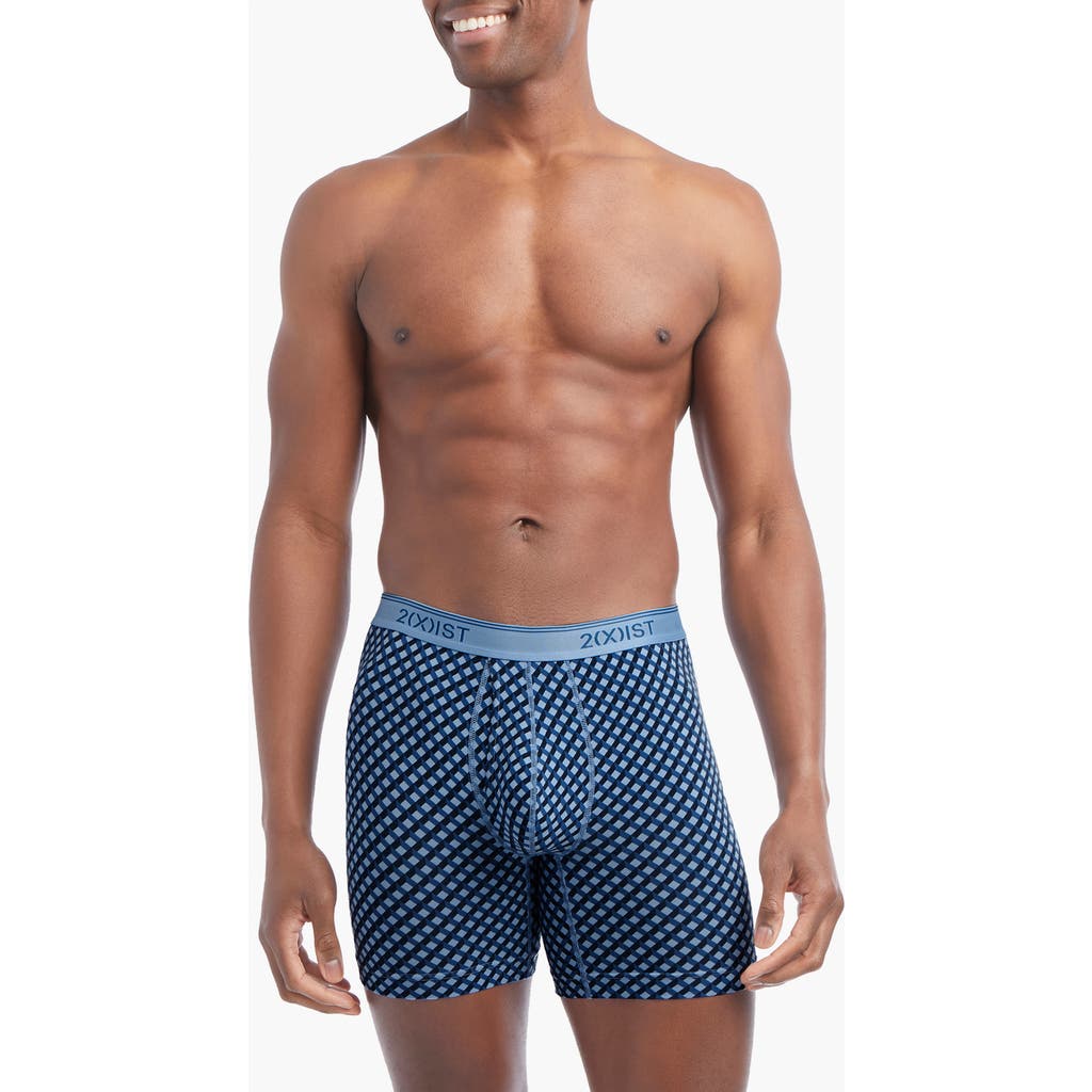 2(x)ist Assorted 4-pack Stretch Cotton Briefs In Printed Stripe/navy