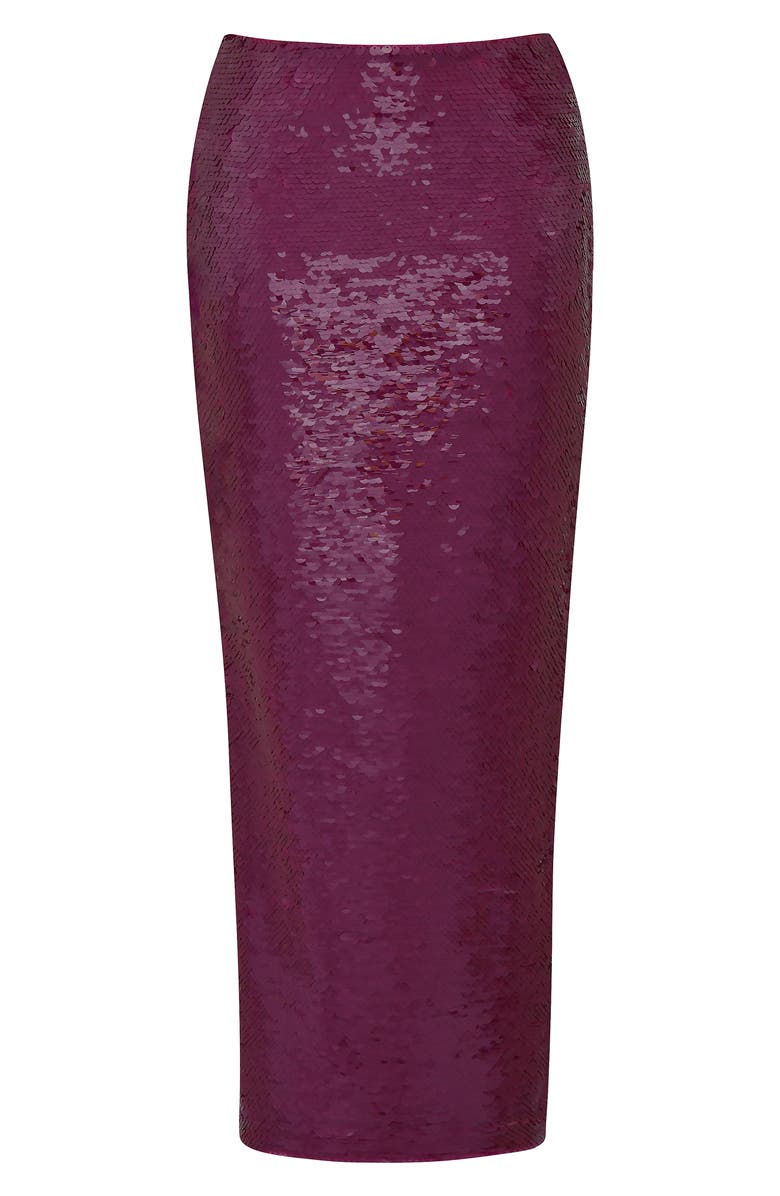 HOUSE OF CB Alexis Sequin Satin Maxi Skirt, Alternate, color, Hot Pink