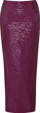 HOUSE OF CB Alexis Sequin Satin Maxi Skirt