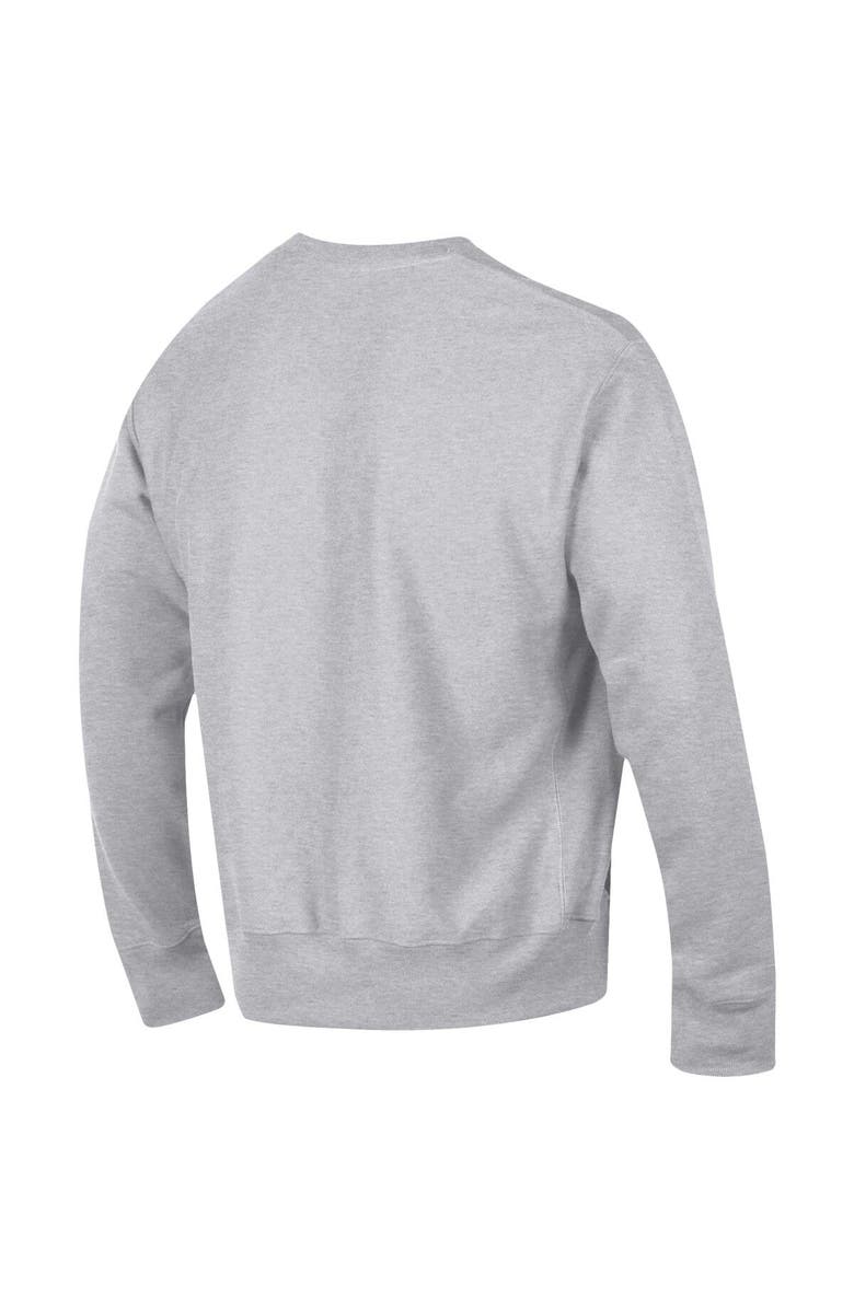 Champion Men's Champion Heathered Gray Maryland Terrapins Vault Logo Reverse Weave Pullover Sweatshirt, Alternate, color,