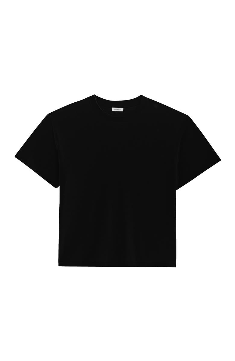 SANDRO Oversized T-shirt, Alternate, color, Black