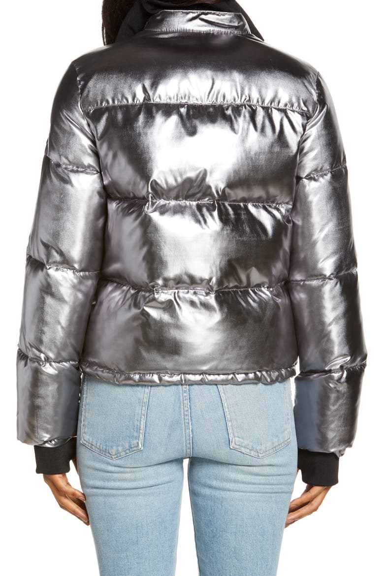 Izzie Water Repellent Puffer Jacket, Alternate, color, SILVER METALLIC