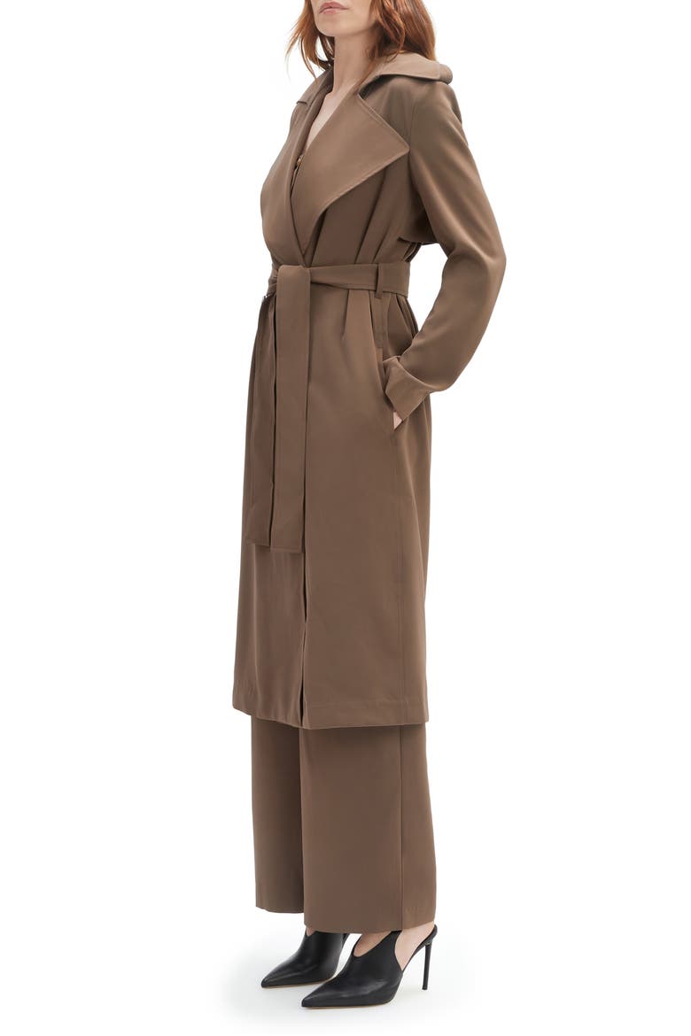 Kira Trench Coat, Alternate, color, COFFEE BROWN