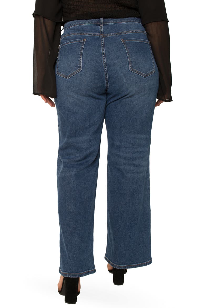 Slim Wide Leg Jeans, Alternate, color, WHISKER