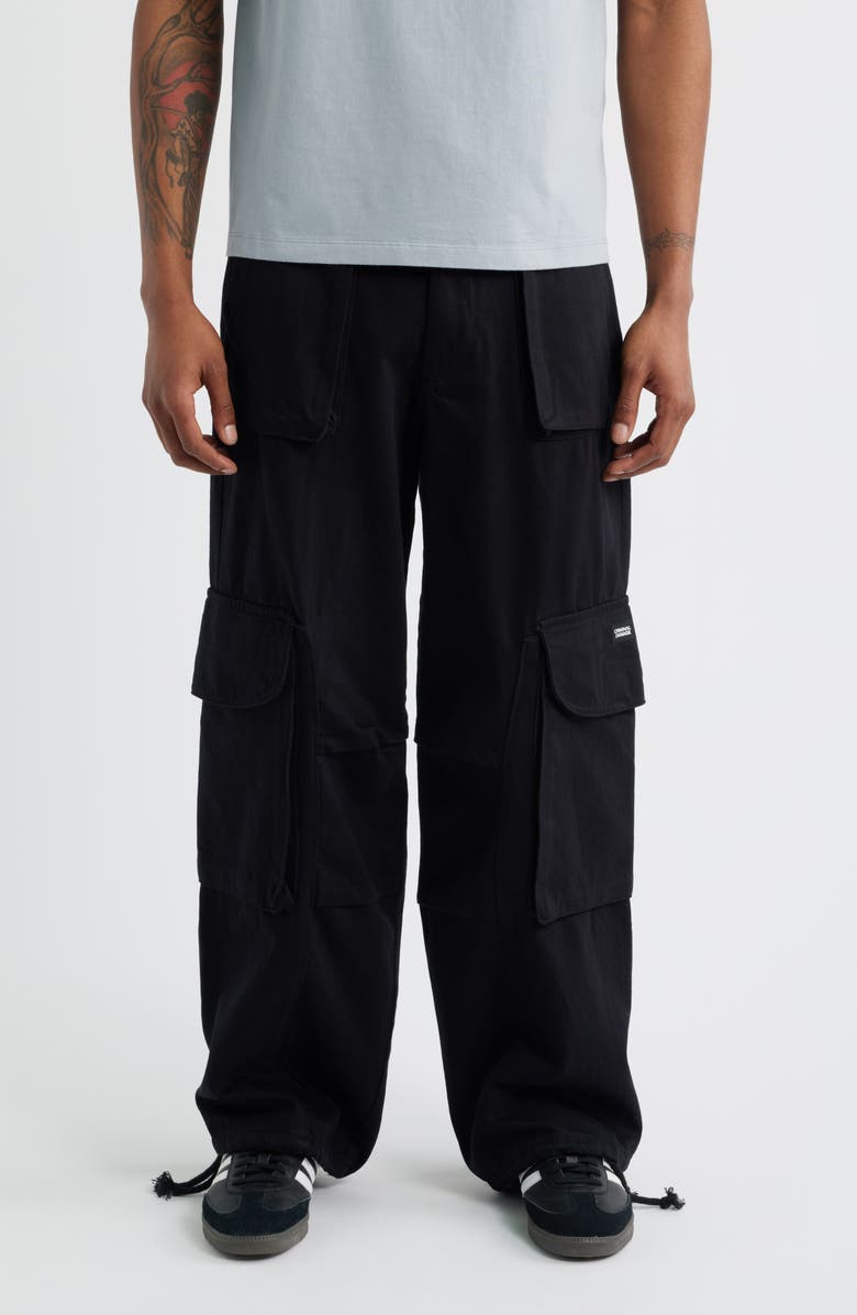 CRIMINAL DAMAGE Montreal Cotton Twill Cargo Track Pants, Main, color, 
