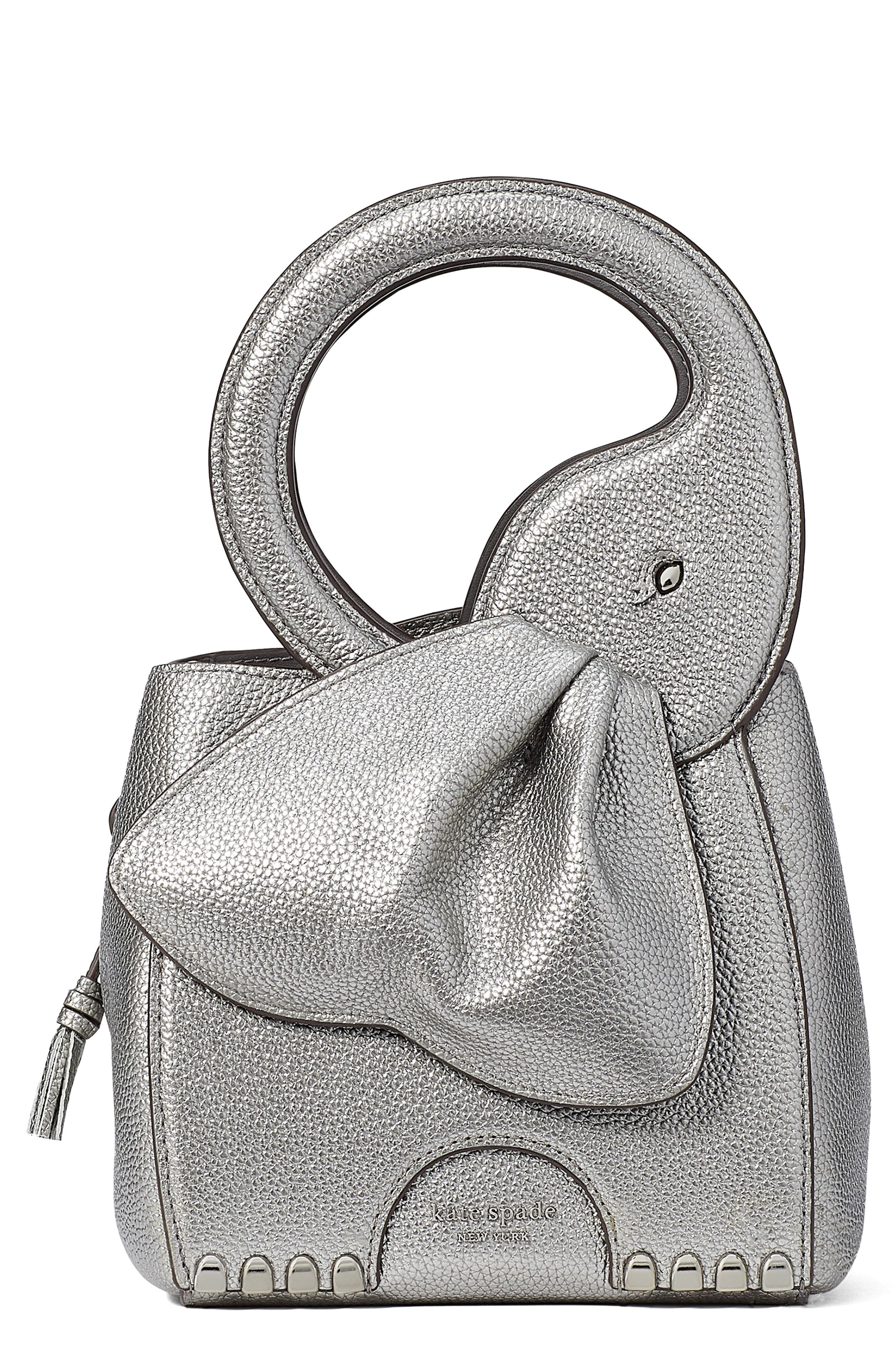 Kate Spade New York ellie metallic leather top handle bag, Main, color, 