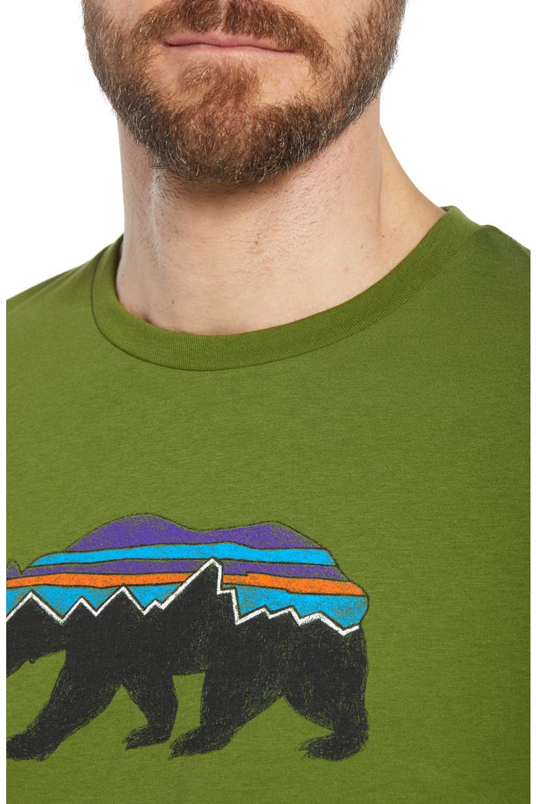 Fitz Roy Bear Organic Cotton Crewneck T-Shirt, Alternate, color, SPROUTED GREEN