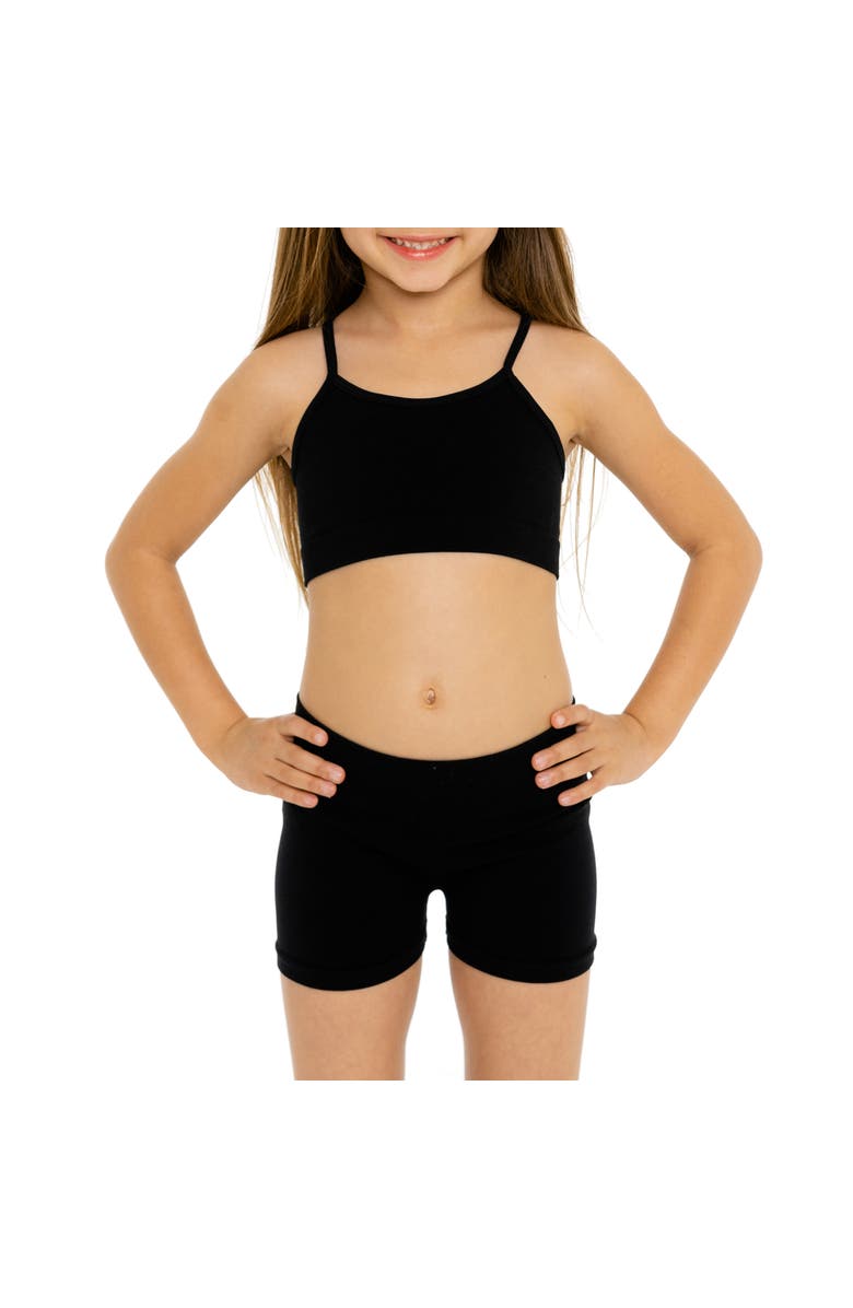 Malibu Sugar Solid boy shorts - Little Kid, Alternate, color, Black