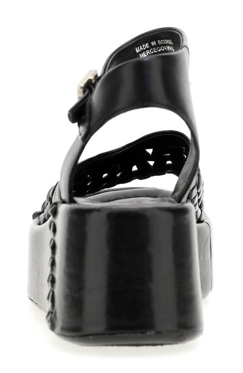 As98 A.s.98 Maddox Ankle Strap Platform Sandal In Black