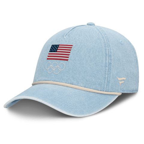 Women's Fanatics Light Blue Team USA Denim Rope Adjustable Hat