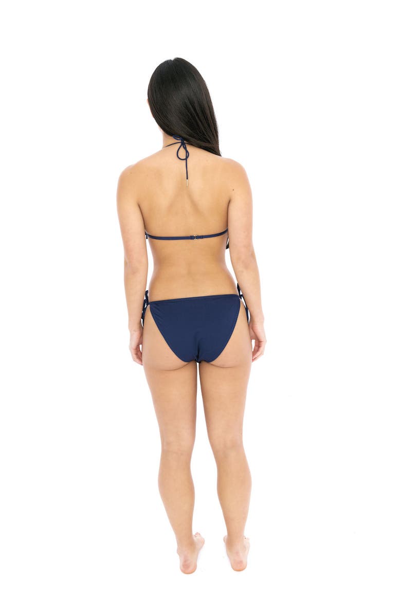 Dai Moda Women's Ruffle Ruffle Two Piece Bikini, Alternate, color, Navy Blue