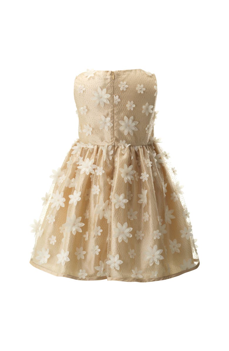 Rachel Riley Daisy Tulle Dress, Alternate, color, Gold