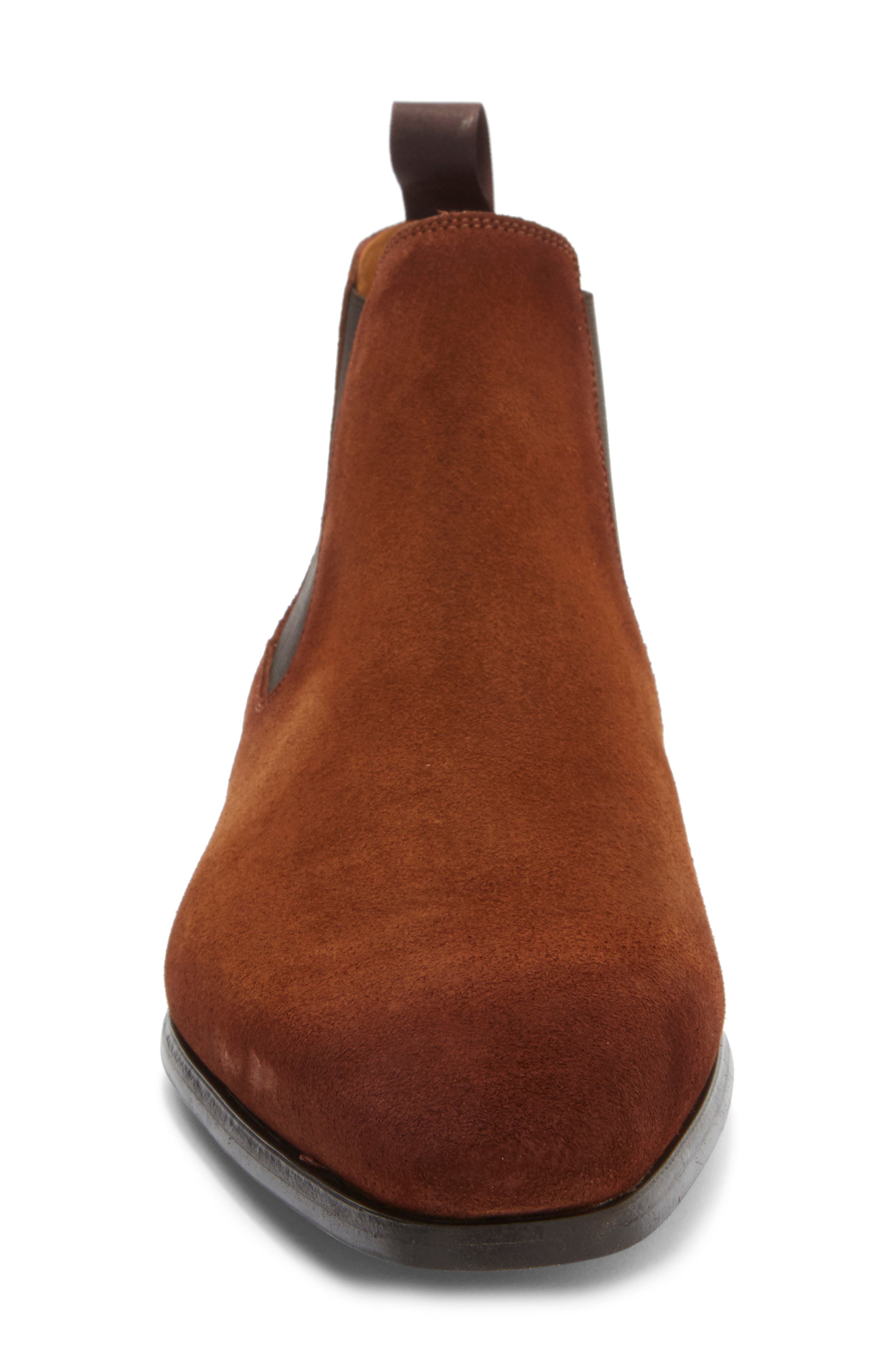 Magnanni Shaw Suede Chelsea Boot, Alternate, color, Cognac