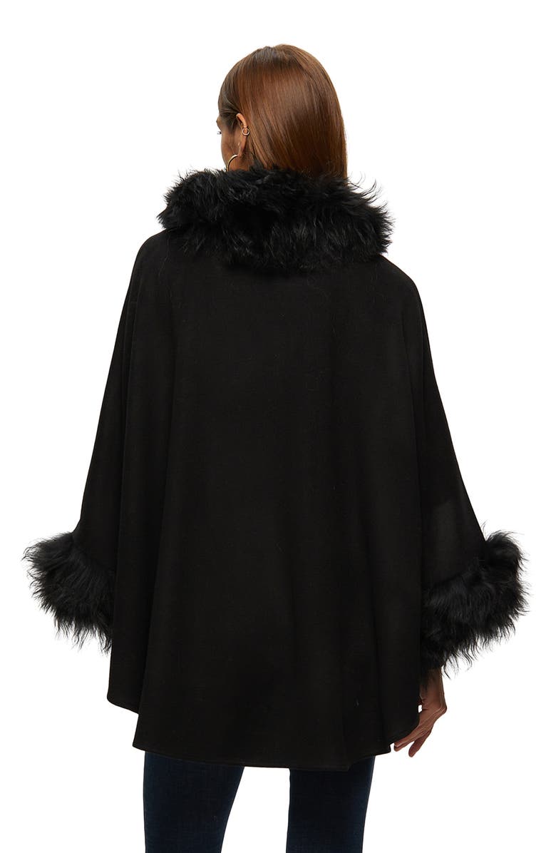 GORSKI Wool And Cashmere Cape, Alternate, color, Black