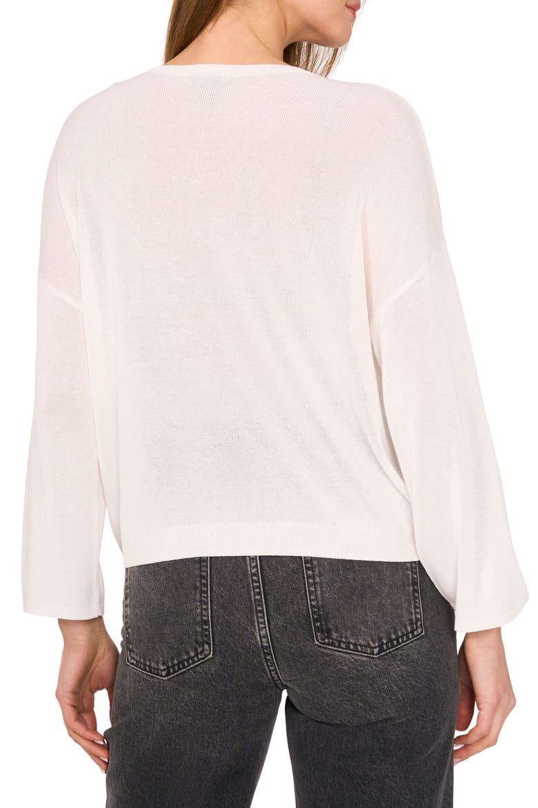 Fine Gauge Crewneck Sweater, Alternate, color, NEW IVORY