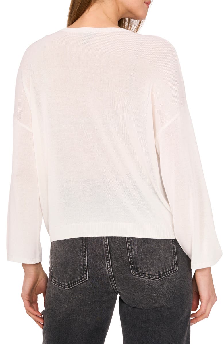 Halogen<sup>®</sup> Fine Gauge Crewneck Sweater, Alternate, color, New Ivory