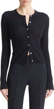 Vince Cashmere & Silk Rib Cardigan