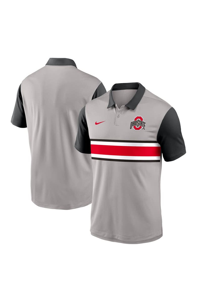 Nike Men's Nike Gray/Black Ohio State Buckeyes Vapor Performance Polo, Main, color, Gray