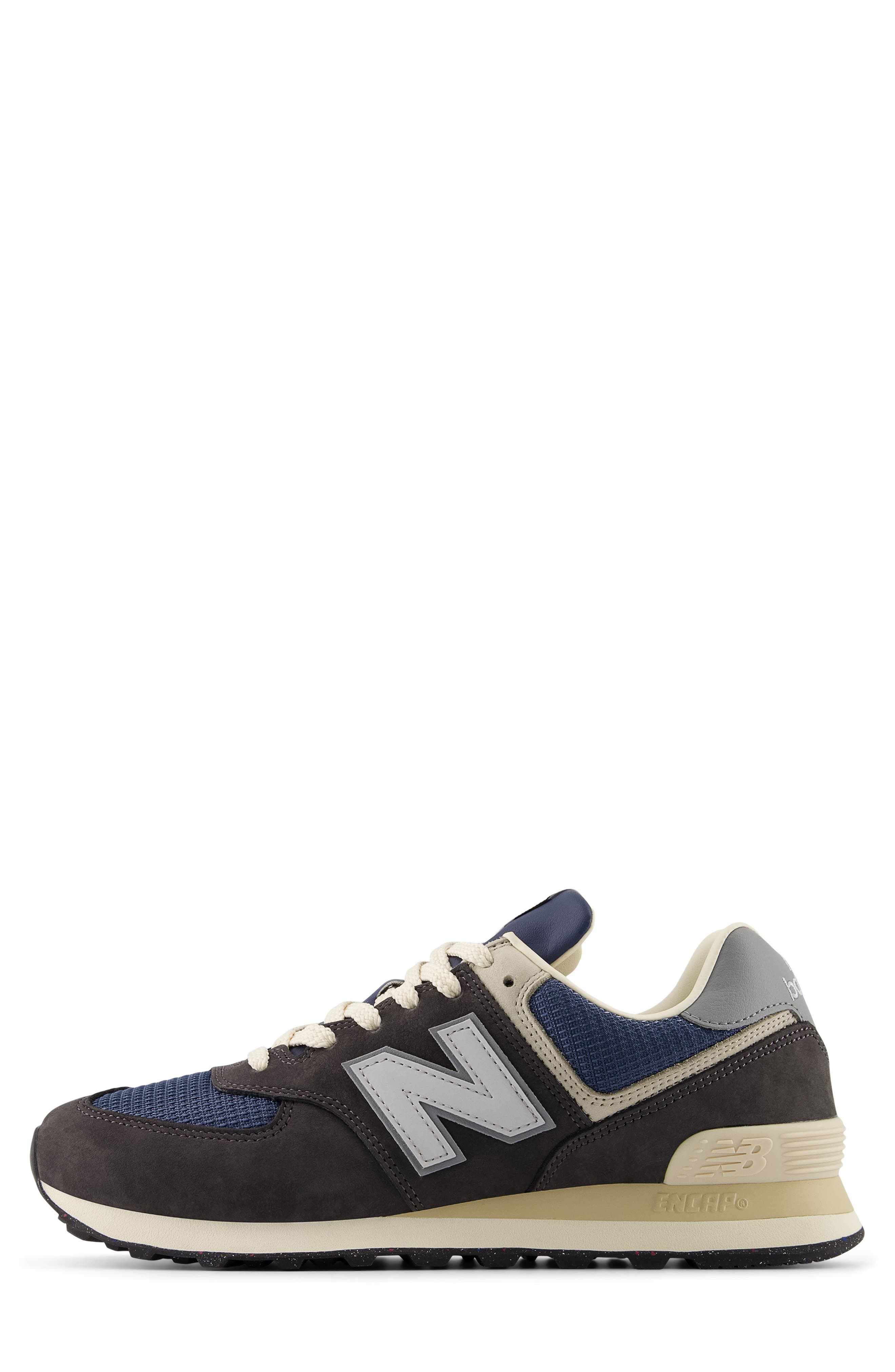 New Balance Gender Inclusive 574 Sneaker, Alternate, color, Black Cement/ Slate Grey