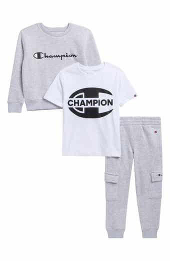 Kids' 3-Piece Graphic Crewneck, T-Shirt & Joggers Set