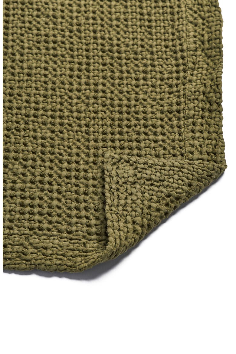 Waffle Cotton Throw Blanket, Alternate, color, BOTANICAL GREEN