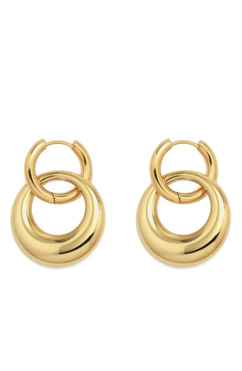 Double Drop Hoop Earrings