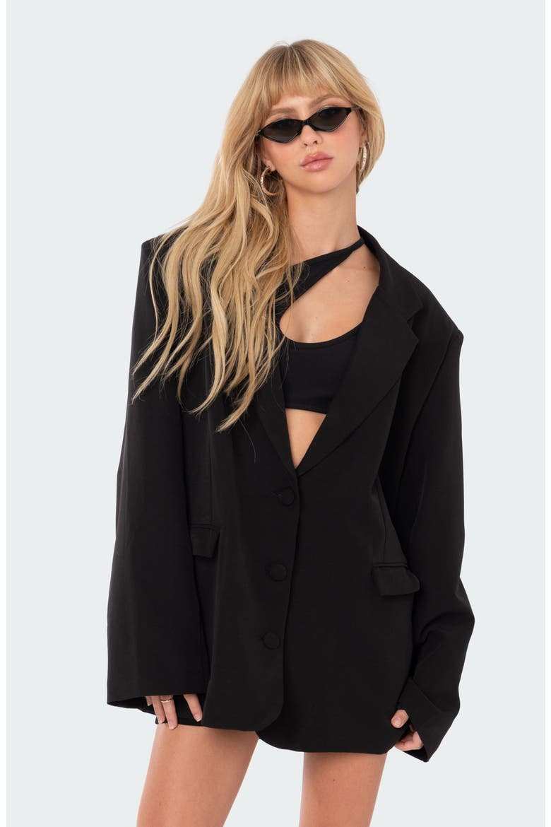 Hailey Oversize Blazer, Alternate, color, BLACK