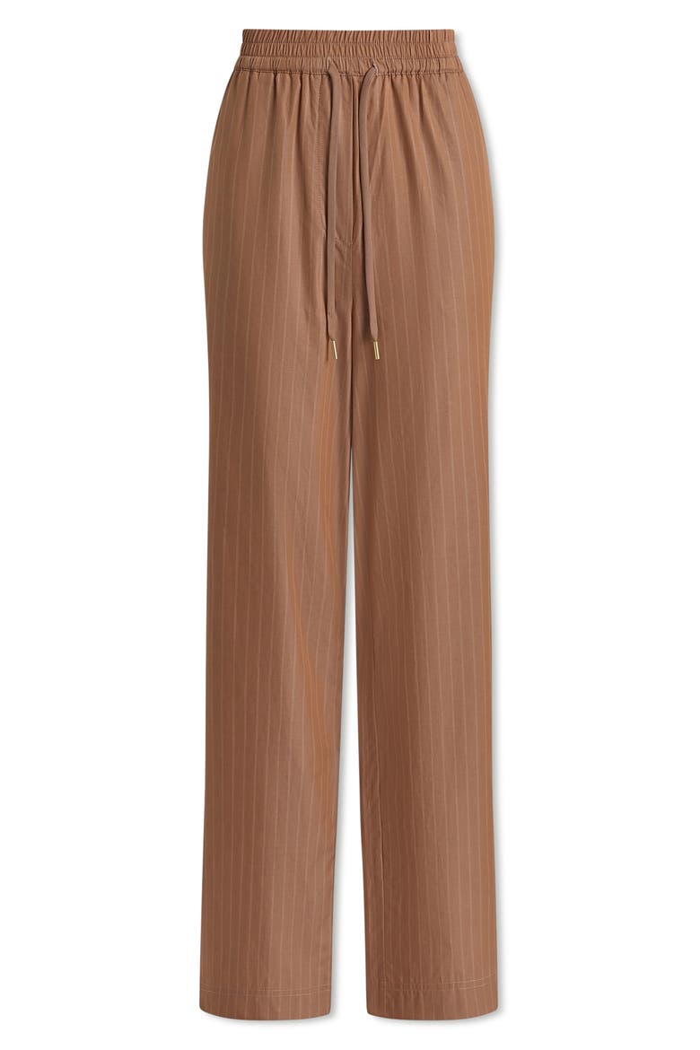 Rowan Straight Leg Cotton Pants, Alternate, color, CAMEL STRIPE