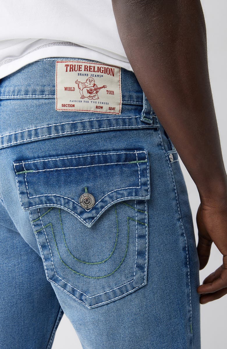 True Religion Geno Snap Flap Slim Fit Jeans, Alternate, color,