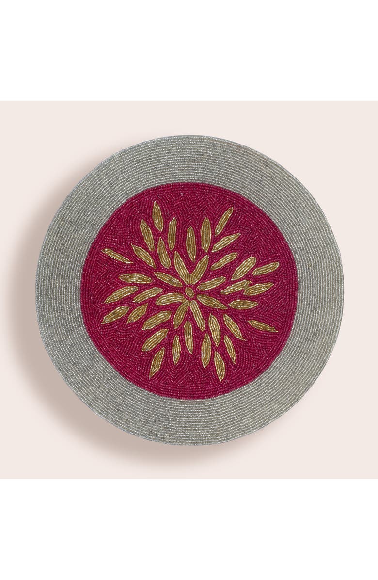 Tiramisu Beaded Placemat, Alternate, color, Silver/ Gold